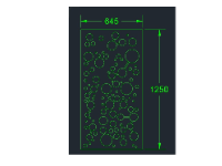 File cnc cổng 1 cánh thiết kế trên cad