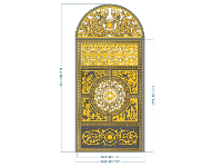 File cnc cổng 1 cánh tứ linh dxf