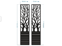 File cnc cổng 2 cánh cây