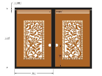 File cnc cổng 2 cánh cây dxf
