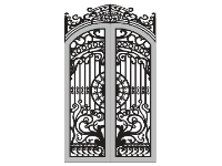 File cnc cổng 2 cánh có vòm