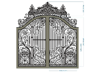 File cnc cổng 2 cánh cực đẹp dxf