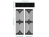 File cnc cổng 2 cánh độc đáo kết hợp ô thoáng bông tuyết