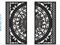 File cnc cổng 2 cánh dơi trống đồng và đồng tiền