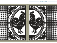 File cnc cổng 2 cánh gà rơi