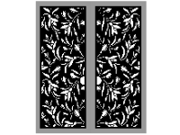 File cnc cổng 2 cánh hoa lá