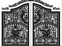 File cnc cổng 2 cánh họa tiết phù điêu