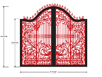 File cnc cổng 2 cánh mẫu đẹp nhất