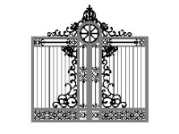 File cnc cổng 2 cánh tân cổ điển dxf