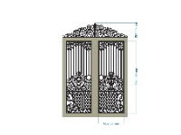 File cnc cổng 2 cánh thiết kế đẹp chuẩn nhất 2d