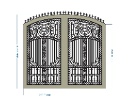 File cnc cổng 2 cánh thiết kế đẹp mới 2d cad