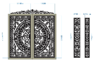 File cnc cổng 2 cánh thiết kế đẹp nhất 2023 và trụ cổng