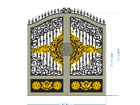 File cnc cổng 2 cánh thiết kế đẹp nhất 3d
