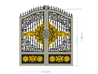 File cnc cổng 2 cánh thiết kế đẹp nhất trên cad