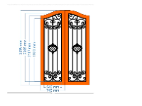 File cnc cổng 2 cánh thiết kế đơn giản mới