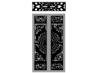 File cnc cổng 2 cánh trống có ô thoáng