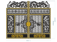 File cnc cổng 2 cánh trống đào dxf