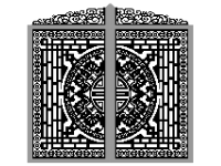 File cnc cổng 2 cánh trống dơi có vòm