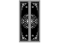 File cnc cổng 2 cánh trống dơi hoa 4 góc