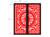 File cnc cổng 2 cánh trống đồng