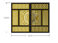 File cnc cổng 2 cánh trống đồng 2d