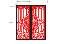 File cnc cổng 2 cánh trống đồng đẹp nhất