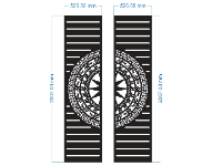 File cnc cổng 2 cánh trống đồng dxf tháng 5