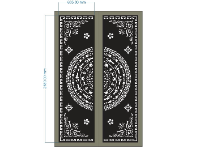 File cnc cổng 2 cánh trống đồng hoa góc siêu đẹp