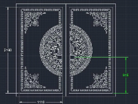 File cnc cổng 2 cánh trống đồng lạ mắt