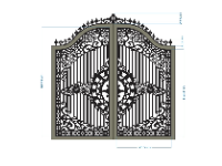 File cnc cổng 2 cánh vòm đẹp nhất