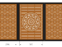 File cnc cổng 3 cánh trống đồng giữa