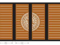 File cnc cổng 4 2 cánh giữa hoa văn trống đồng