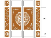 File cnc cổng 4 cánh an khang thịnh vượng