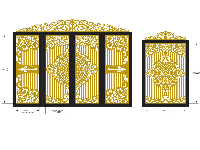 autocad cổng cnc,mẫu cnc cổng 4 cánh,file cnc cổng 4 cánh,autocad cổng 4 cánh