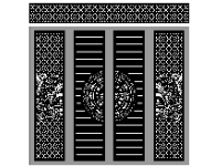 File cnc cổng 4 cánh cá chép bé