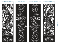 File cnc cổng 4 cánh cá chép sinh lộc phát tài