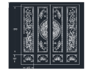 File cnc cổng 4 cánh chân hoa sen đẹp