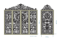 cổng 4 cánh chính phụ,mẫu cnc cổng chính phụ,file cnc cổng chính phụ