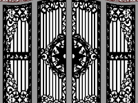 File cnc cổng 4 cánh có chóp