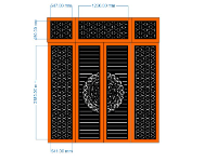 File cnc cổng 4 cánh có ô thoáng đẹp