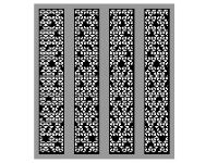 File cnc cổng 4 cánh đơn giản 2d dxf