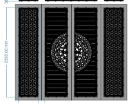 File cnc cổng 4 cánh đơn giản bông tuyết