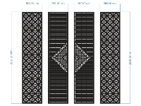 File cnc cổng 4 cánh đơn giản dxf mới nhất