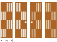 File cnc cổng 4 cánh đơn giản kẻ sọc