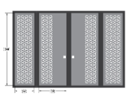 File cnc cổng 4 cánh đơn giản nhất 2d