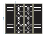 File cnc cổng 4 cánh đơn giản nhất 2d dxf