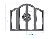 File cnc cổng 4 cánh đơn giản nhất dxf mới