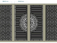 File cnc cổng 4 cánh dxf mới