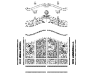 cổng 4 cánh hiện đại,File cổng 4 cánh,model cổng 4 cánh,file thiết kế cổng đẹp