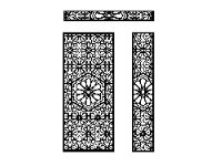 File cnc cổng 4 cánh hoa có ô thoáng